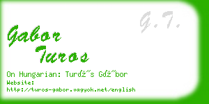 gabor turos business card